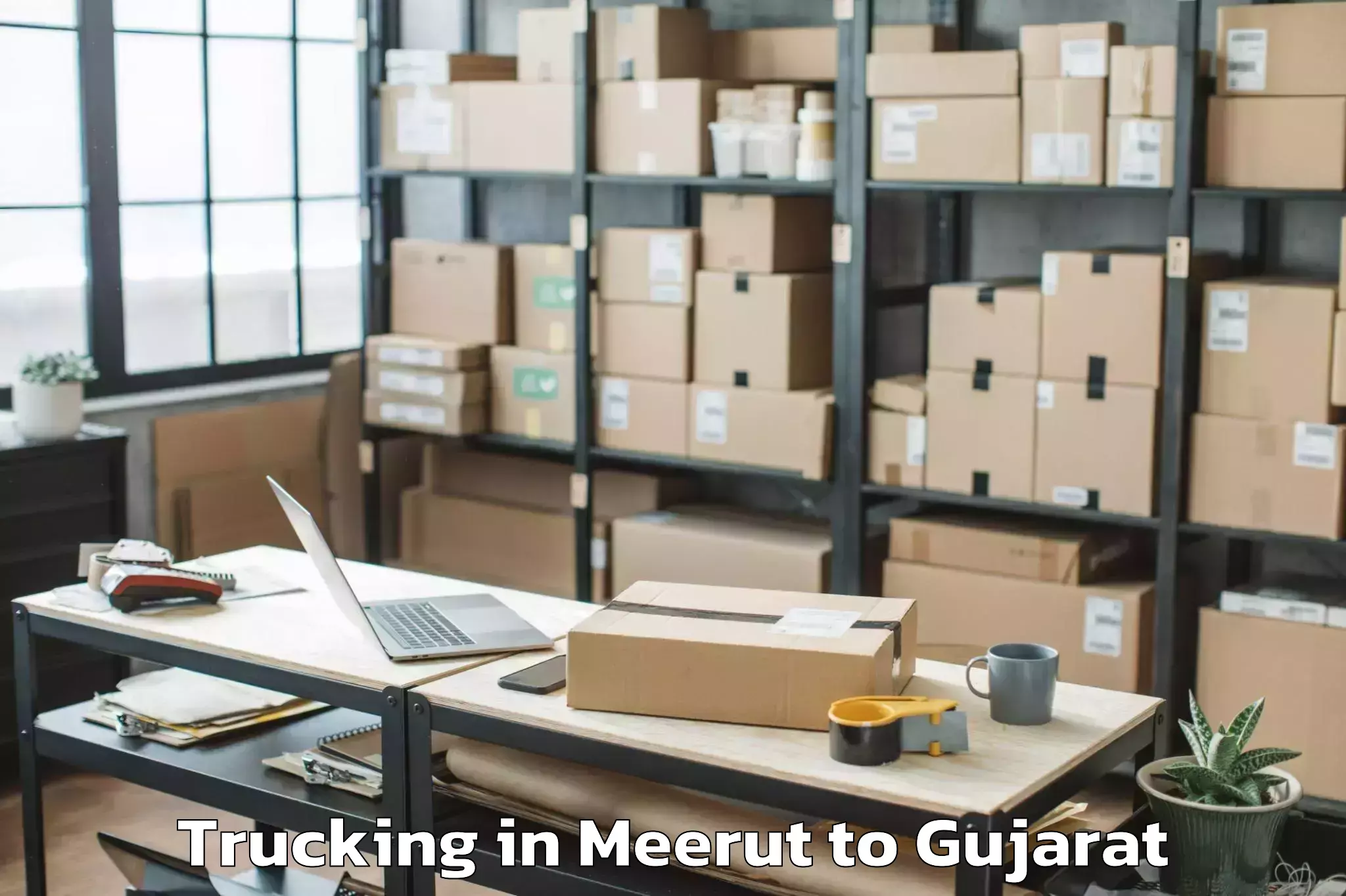 Book Your Meerut to Savli Trucking Today